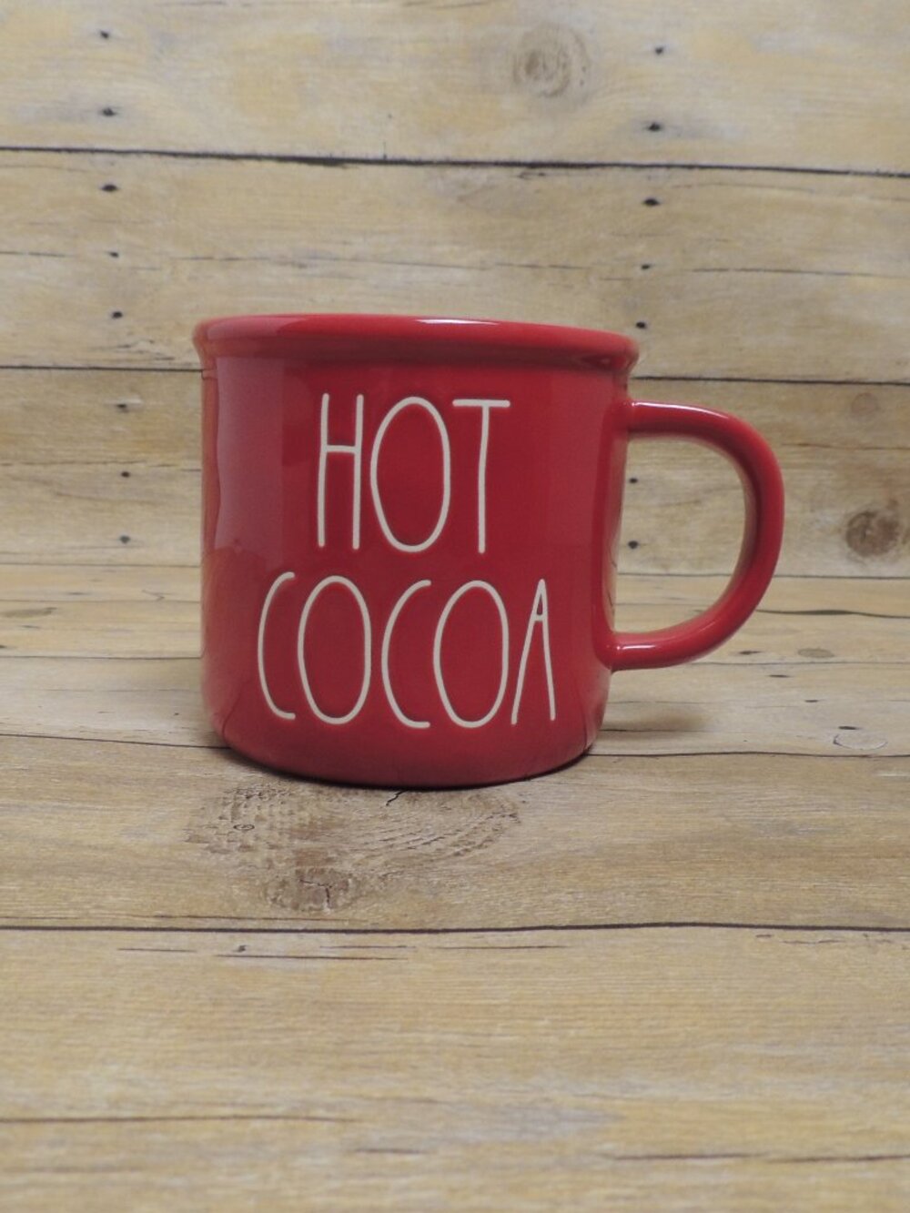 Rae Dunn Artisan Collection Red Ceramic Hot Cocoa Mug